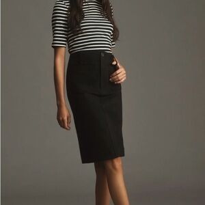 Maeve Elegant Black Collette Pencil Skirt